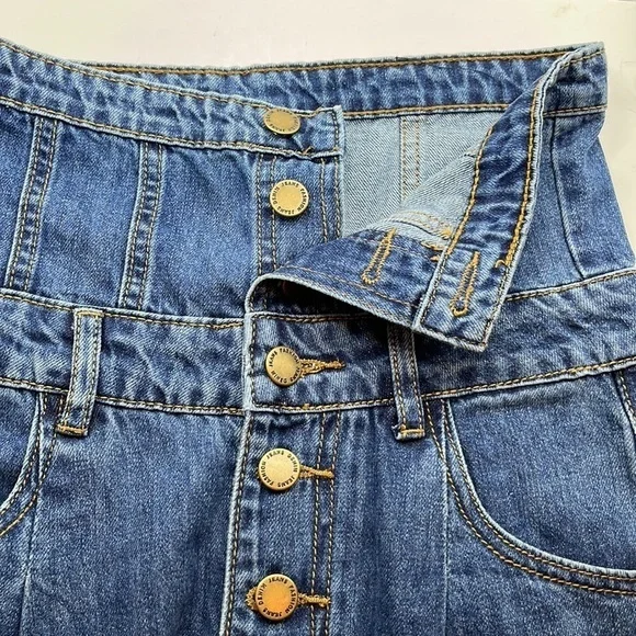 YKK Jeans Wide Leg High Rise NWT Size L - Picture 13 of 16